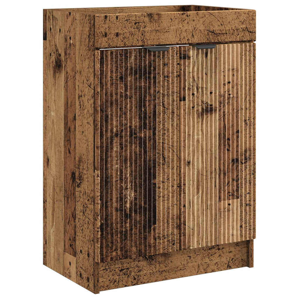 vidaXL Szafka łazienkowa pod umywalkę Stare drewno 78,5 x 37,5 x 81 cm