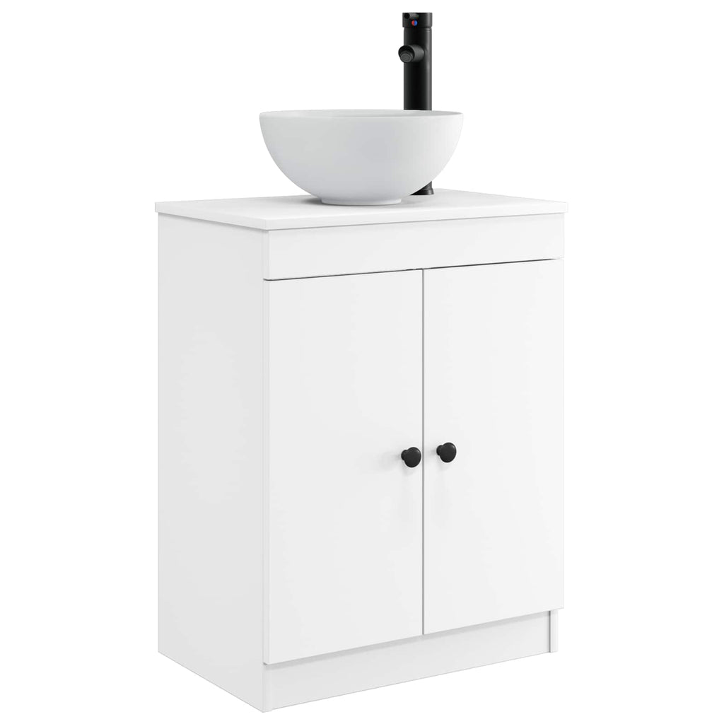 vidaXL Toaleta z umywalką Biały 54 x 35 x 83 cm Drewno inżynieryjne