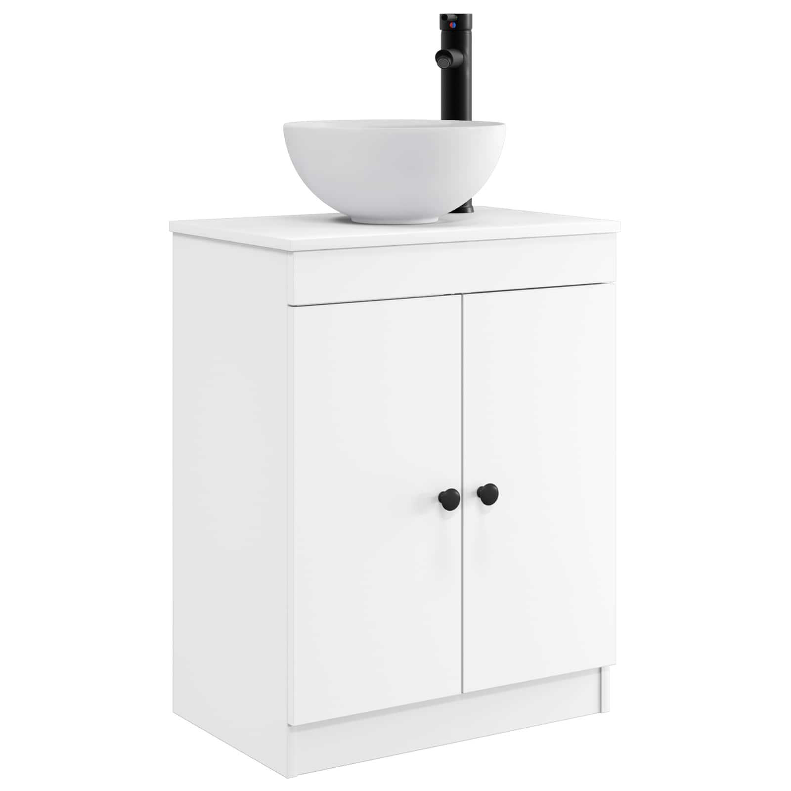 vidaXL Toaleta z umywalką Biały 54 x 35 x 83 cm Drewno inżynieryjne