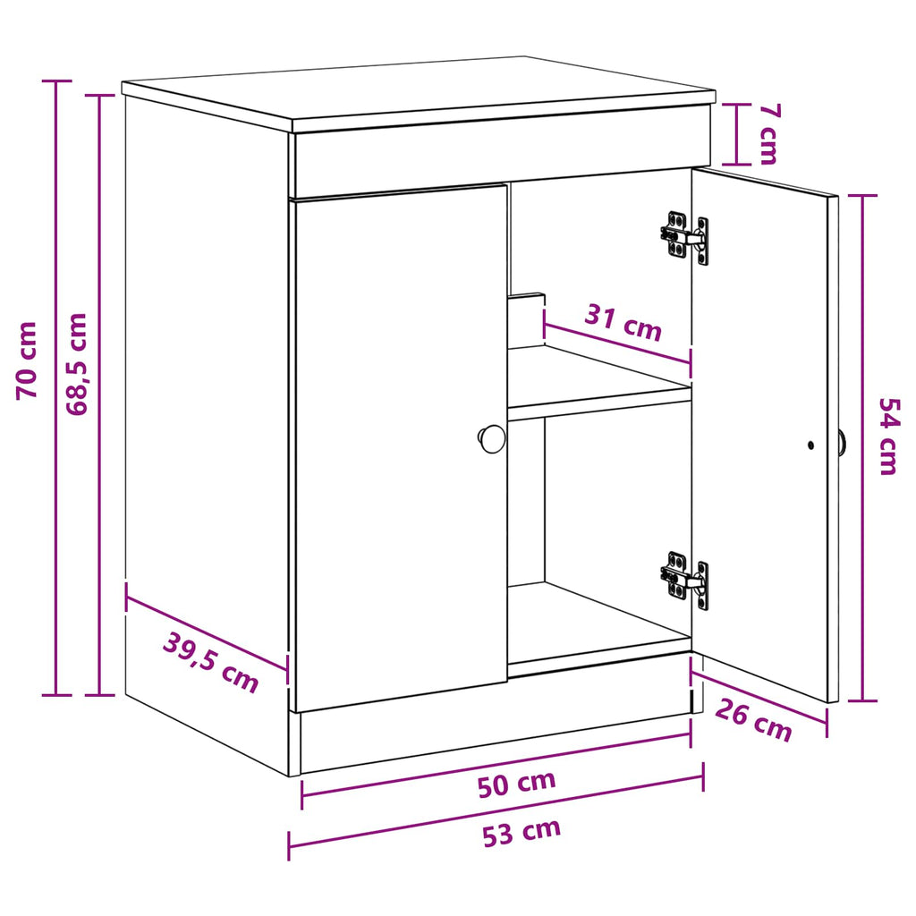 vidaXL Szafka Łazienkowa Betonowy szary 54 x 41 x 70 cm
