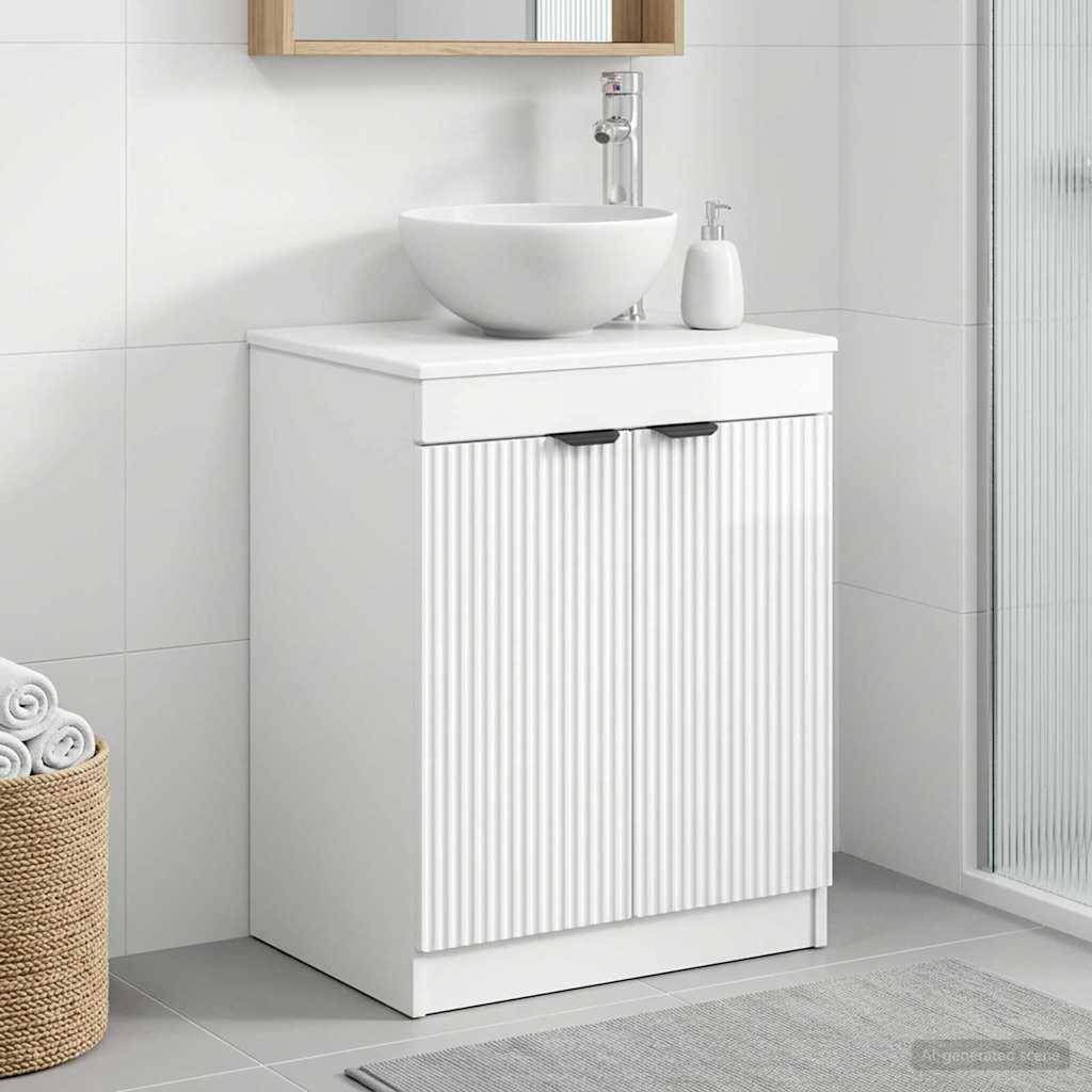 vidaXL Szafka Łazienkowa Biały wysoki połysk 54 x 41 x 70 cm