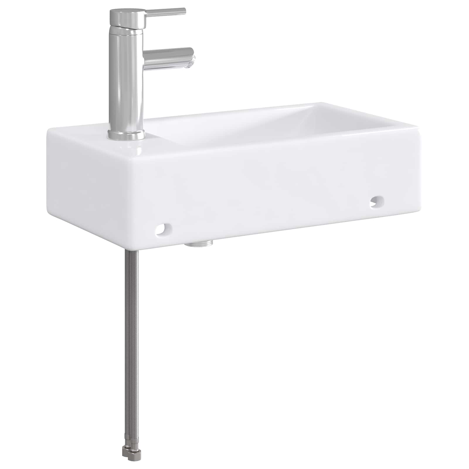 vidaXL Umywalka do łazienki chromowany 45,5 x 25,5 x 13 cm Metal