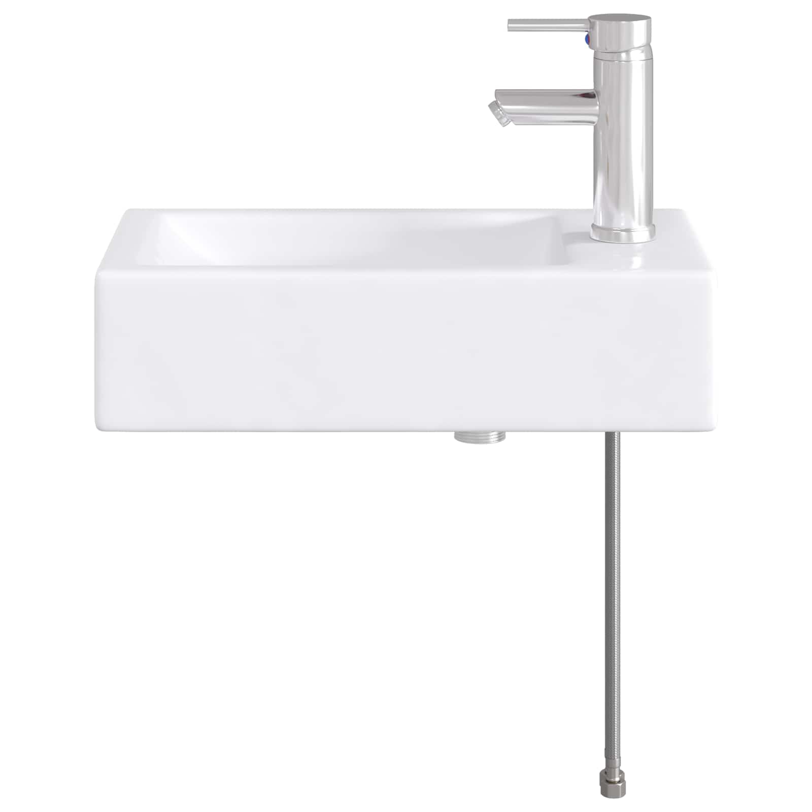 vidaXL Umywalka do łazienki chromowany 45,5 x 25,5 x 13 cm Metal