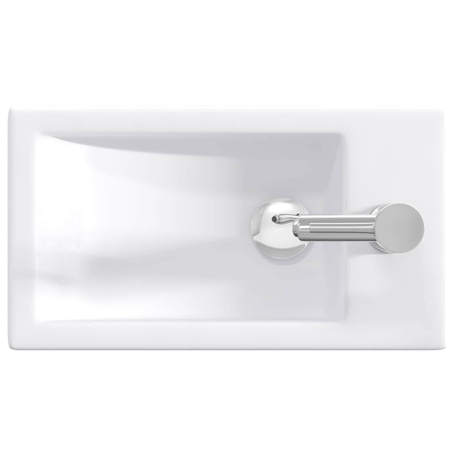 vidaXL Umywalka do łazienki chromowany 45,5 x 25,5 x 13 cm Metal