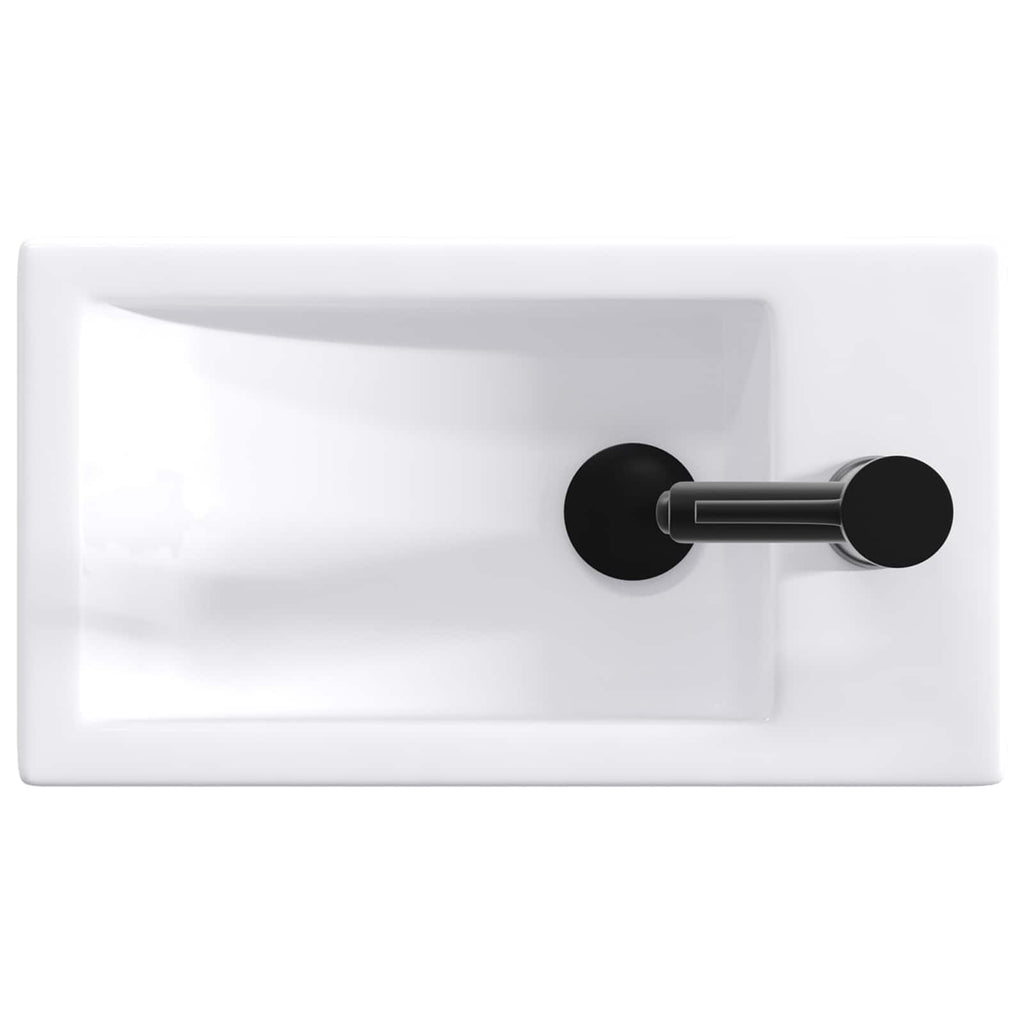 vidaXL Umywalka do łazienki Matowy czarny 45,5 x 25,5 x 13 cm Metal