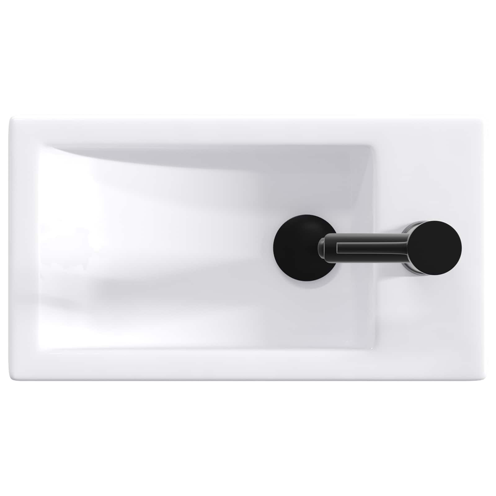 vidaXL Umywalka do łazienki Matowy czarny 45,5 x 25,5 x 13 cm Metal