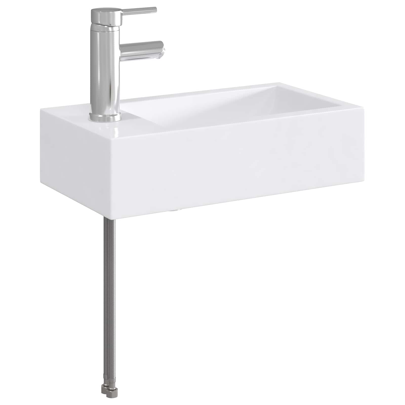 vidaXL Umywalka do łazienki chromowany 45,5 x 25,5 x 13 cm Metal