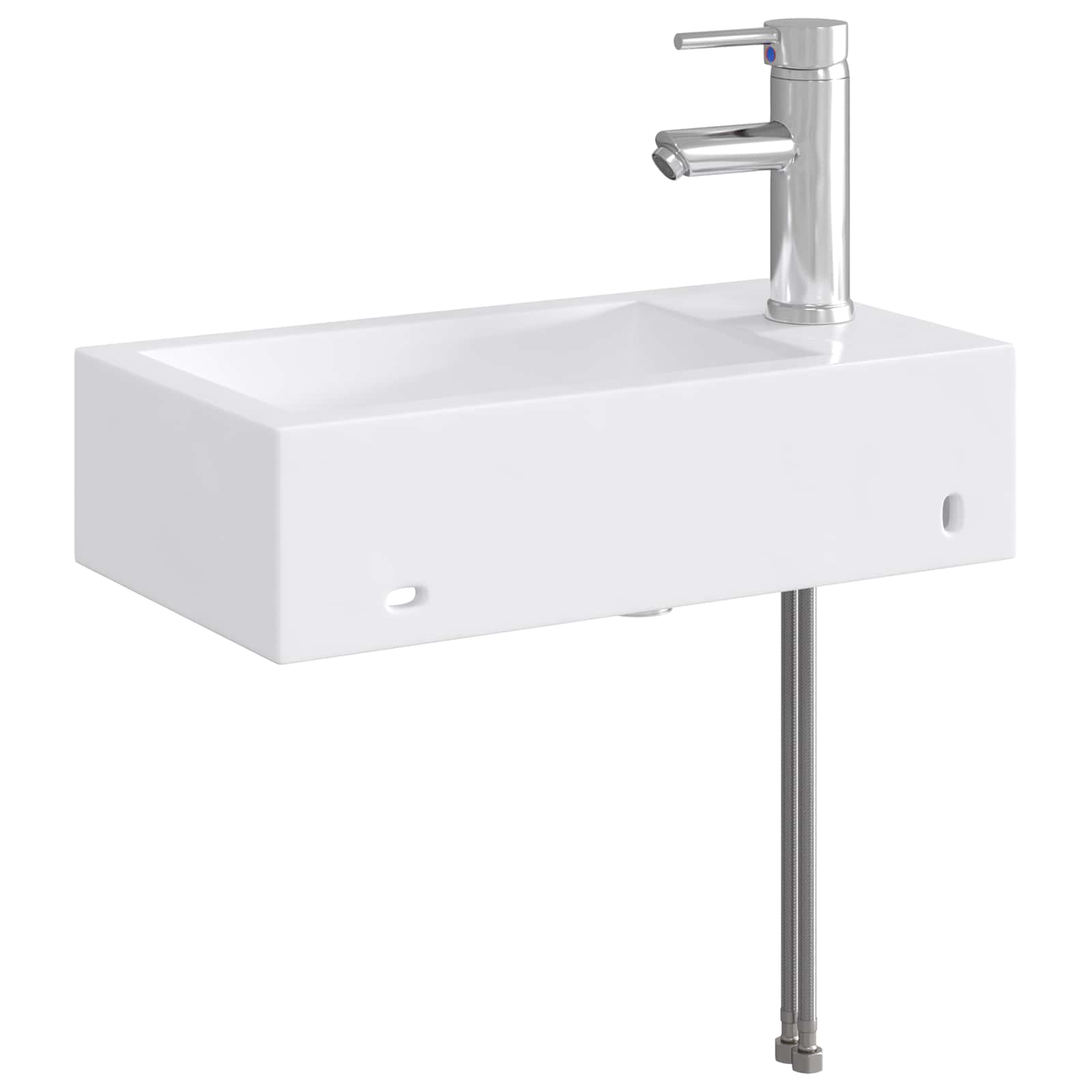 vidaXL Umywalka do łazienki chromowany 45,5 x 25,5 x 13 cm Metal