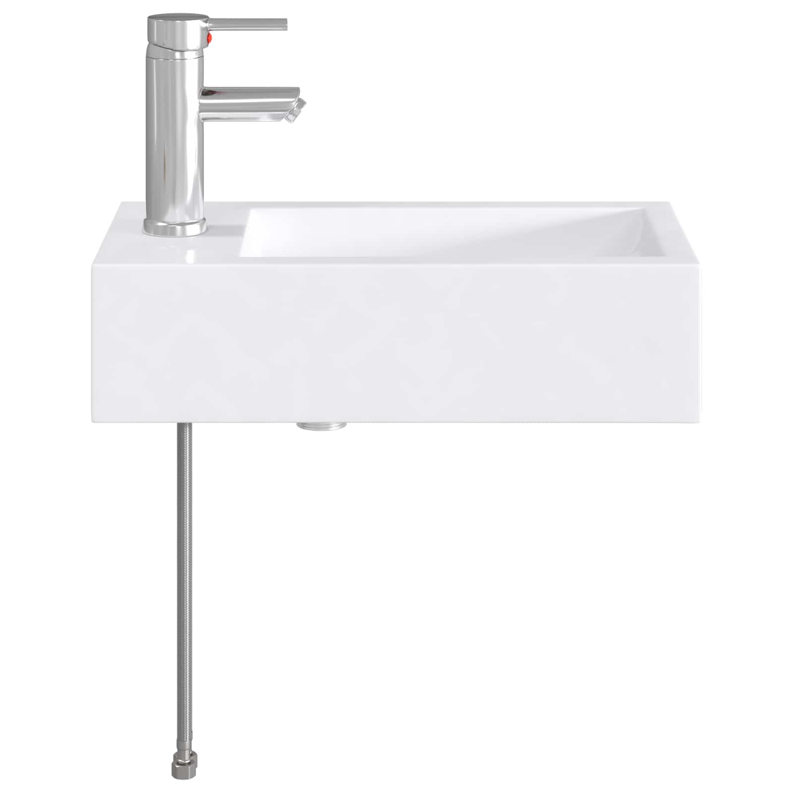 vidaXL Umywalka do łazienki chromowany 45,5 x 25,5 x 13 cm Metal