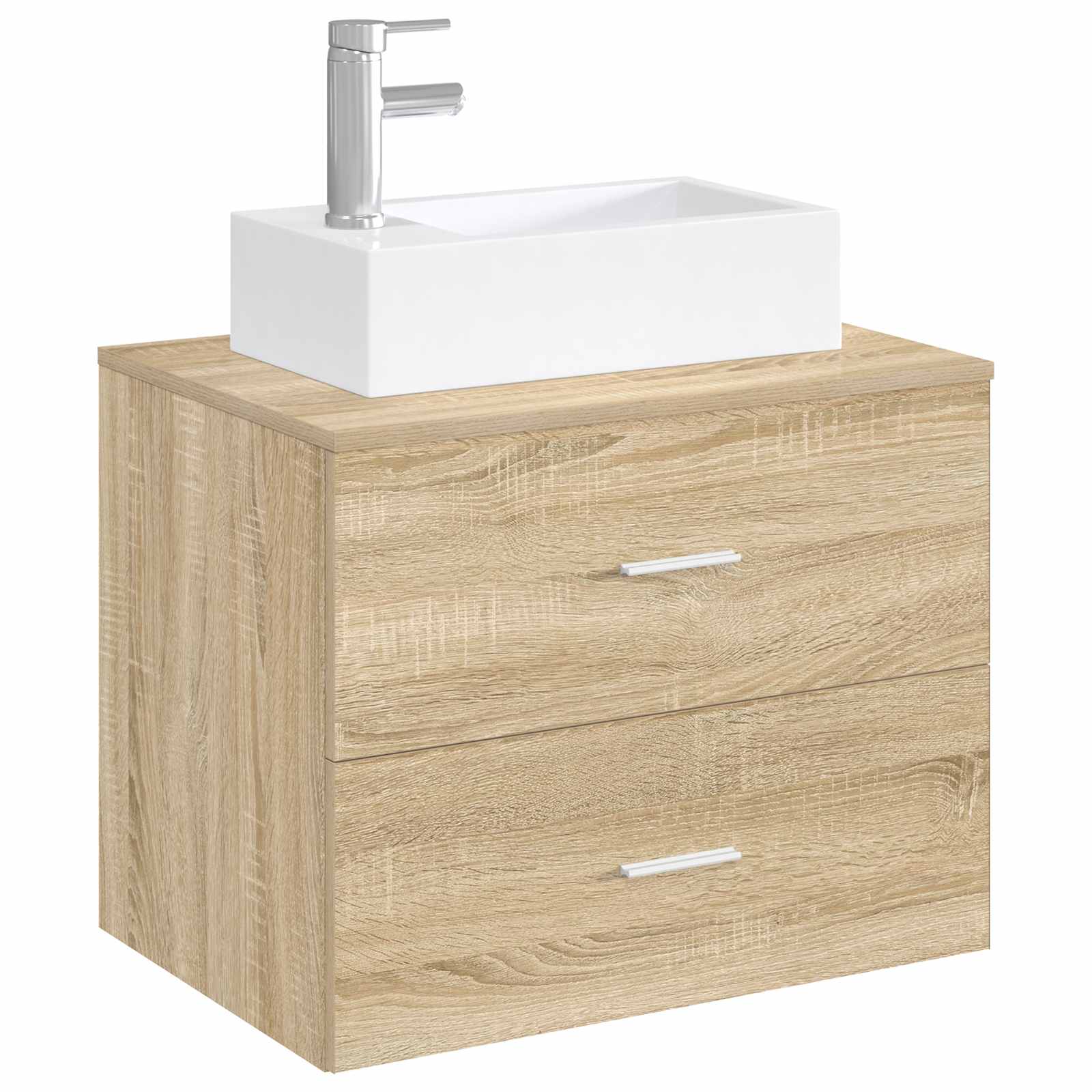 vidaXL Umywalka do łazienki chromowany 45,5 x 25,5 x 13 cm Metal