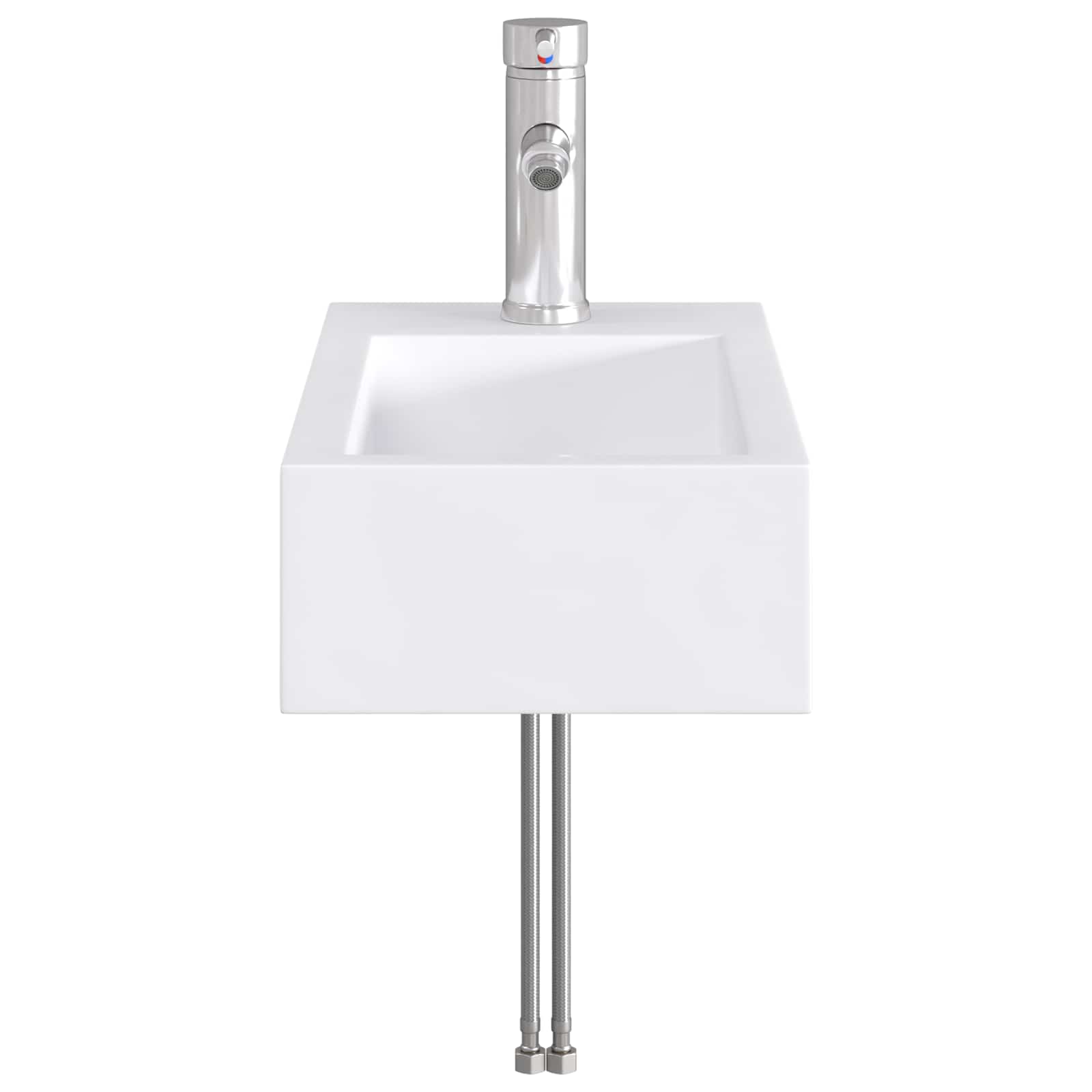 vidaXL Umywalka do łazienki chromowany 45,5 x 25,5 x 13 cm Metal