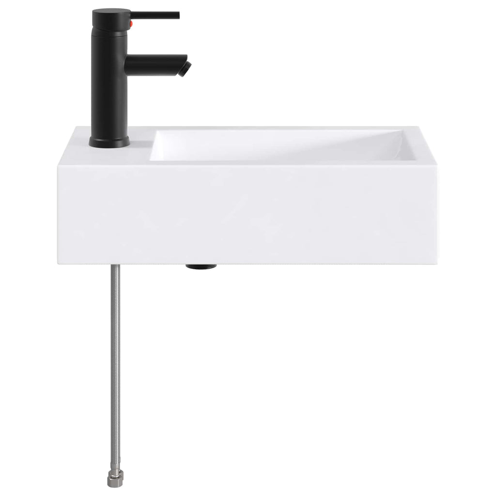 vidaXL Umywalka do łazienki Matowy czarny 45,5 x 25,5 x 13 cm Metal