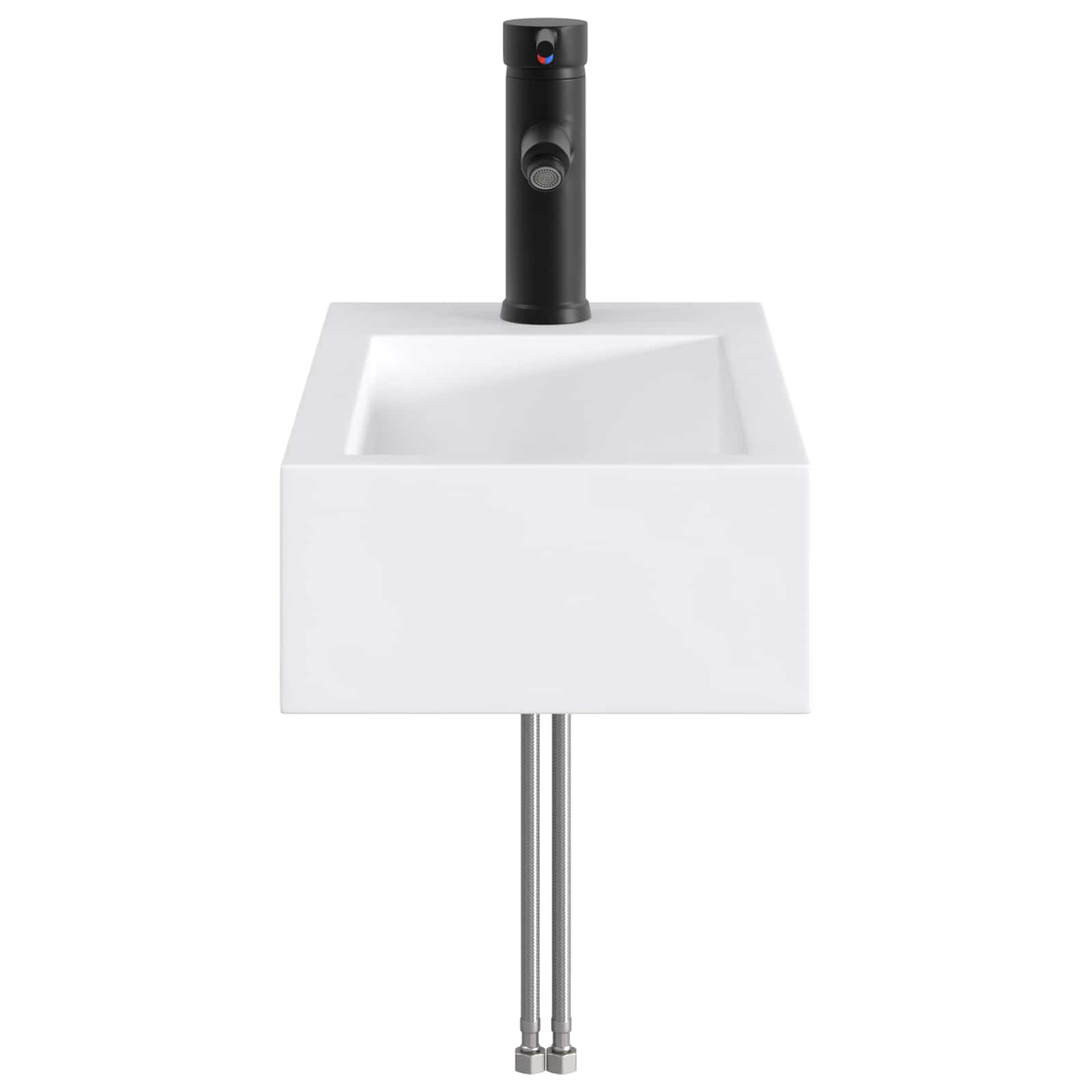 vidaXL Umywalka do łazienki Matowy czarny 45,5 x 25,5 x 13 cm Metal
