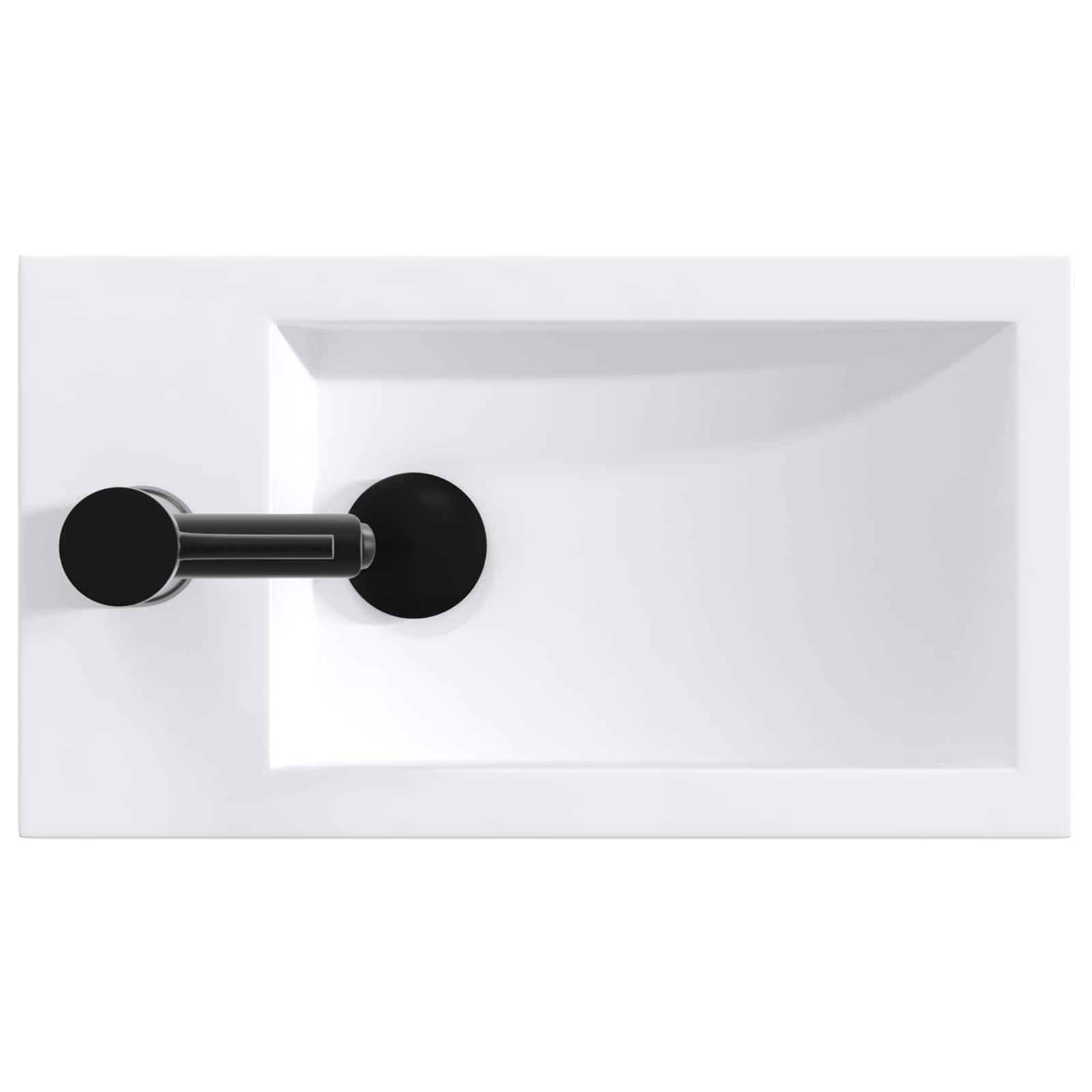 vidaXL Umywalka do łazienki Matowy czarny 45,5 x 25,5 x 13 cm Metal