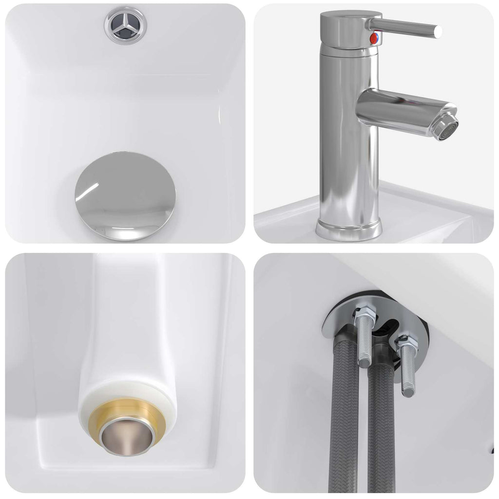 vidaXL Umywalka do łazienki chromowany 40,5 x 22,5 x 11,5 cm Metal