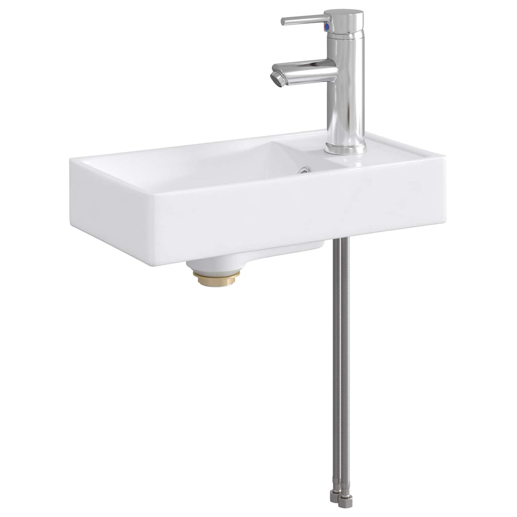 vidaXL Umywalka do łazienki chromowany 40,5 x 22,5 x 11,5 cm Metal