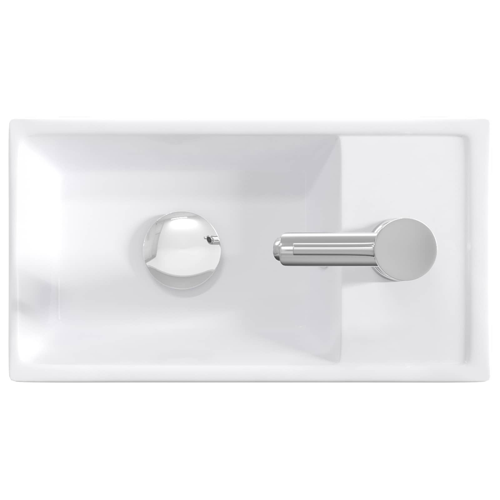 vidaXL Umywalka do łazienki chromowany 40,5 x 22,5 x 11,5 cm Metal