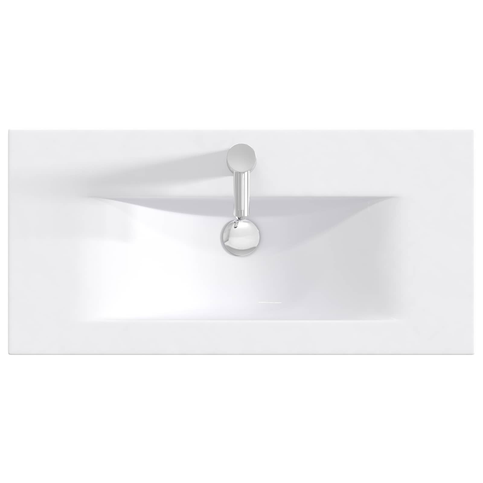 vidaXL Umywalka do łazienki chromowany 81 x 40 x 17,5 cm Metal