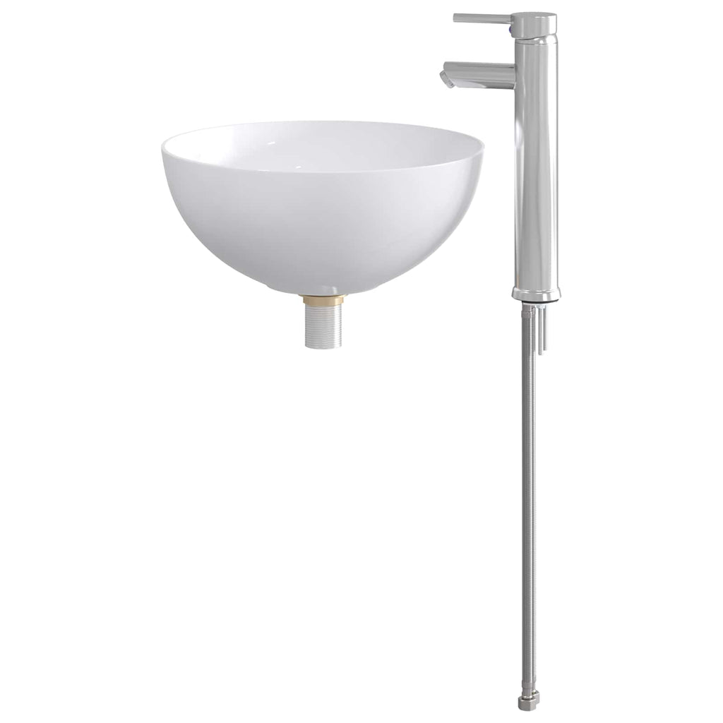 vidaXL Umywalka do łazienki chromowany 35,5 x 35,5 x 14,5 cm Metal