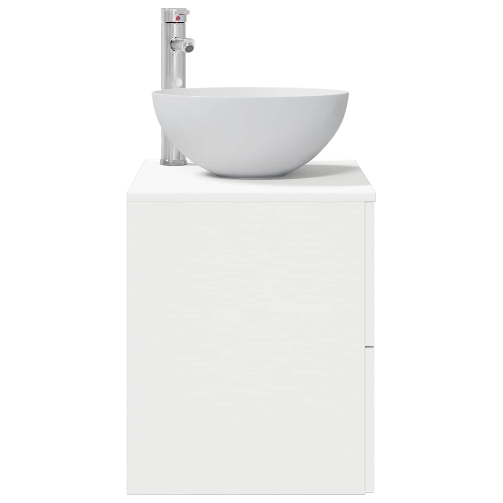vidaXL Umywalka wisząca Biały 49,5 x 35 x 63 cm Drewno inżynieryjne
