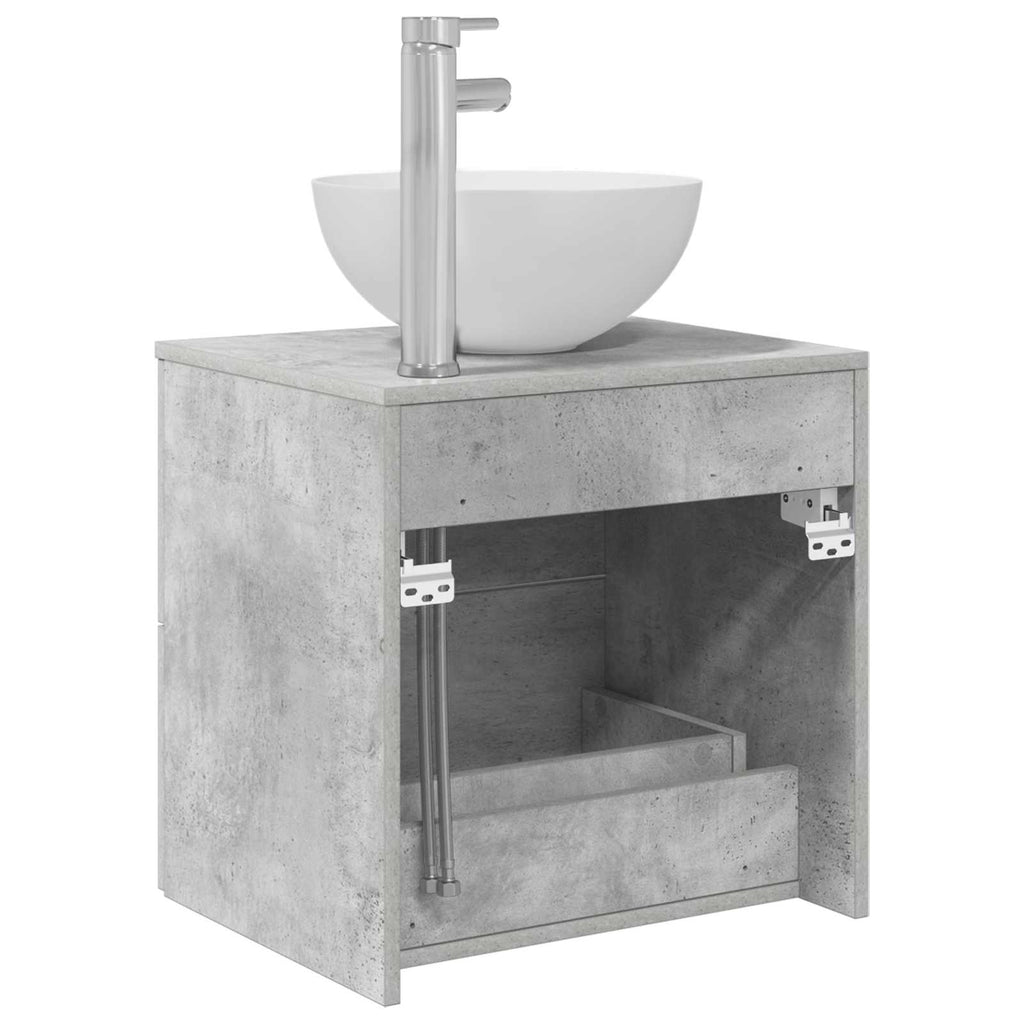 vidaXL Umywalka ścienna z szafką Betonowy szary 49,5 x 41 x 64,5 cm