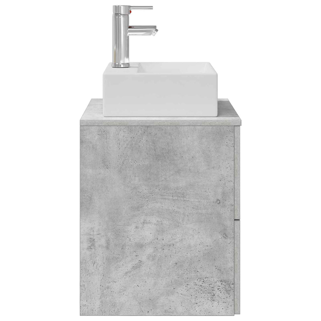 vidaXL Umywalka ścienna z szafką Betonowy szary 49,5 x 41 x 62,5 cm