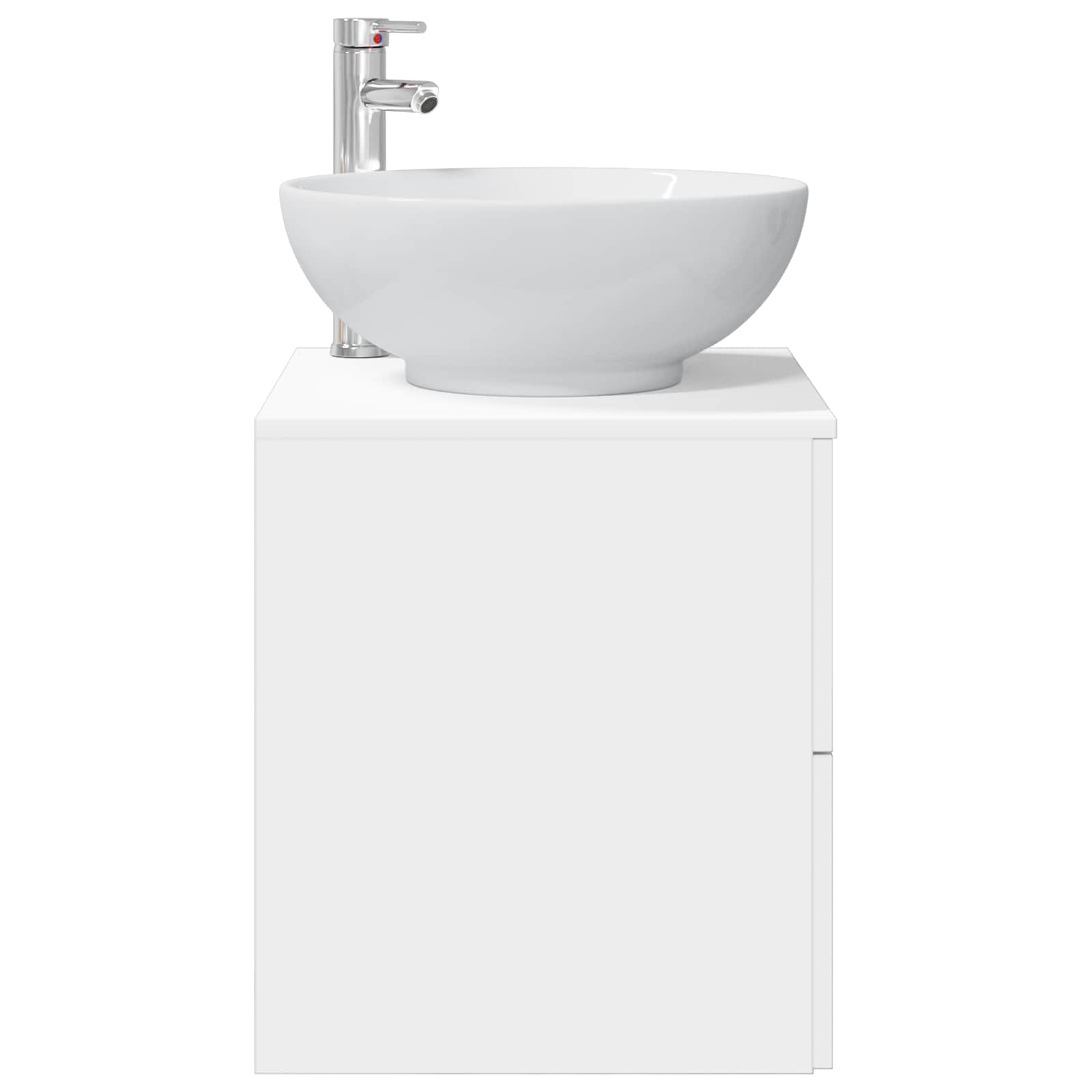vidaXL Umywalka ścienna z szafką Biały 49,5 x 44,5 x 66,5 cm