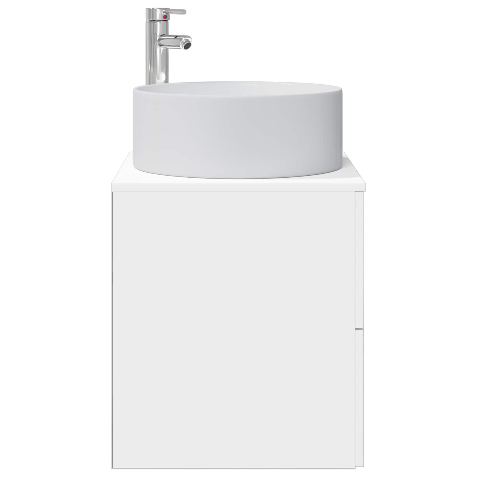 vidaXL Umywalka ścienna z szafką Biały 49,5 x 44,5 x 65,5 cm