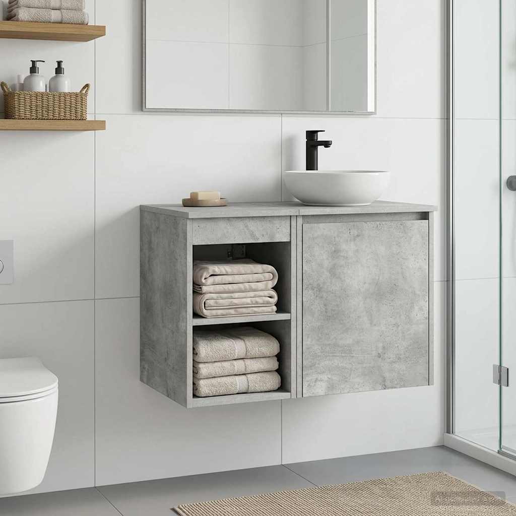 vidaXL Szafka Łazienkowa Pomiędzy Betonowy szary 30 x 41 x 50 cm
