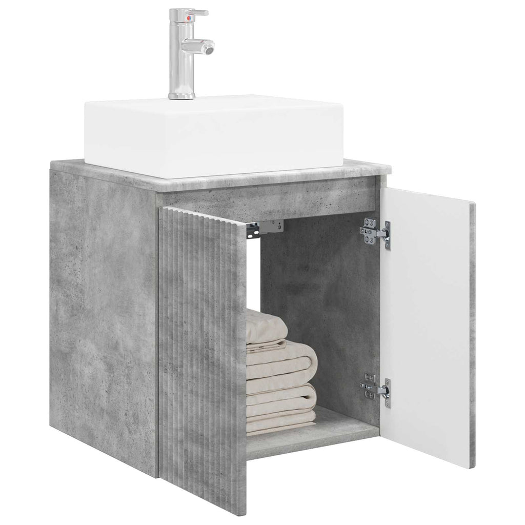 vidaXL Umywalka ścienna z szafką Betonowy szary 49,5 x 41 x 62,5 cm