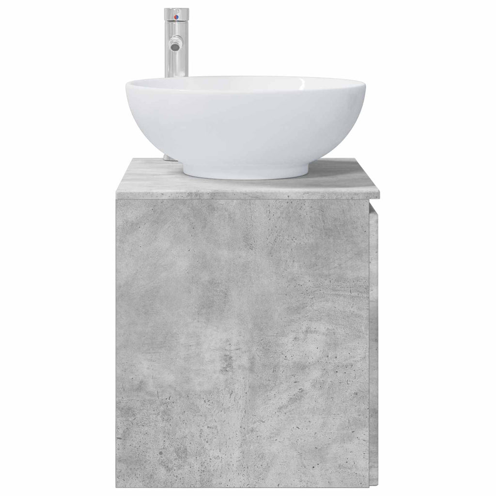 vidaXL Umywalka ścienna z szafką Betonowy szary 49,5 x 44,5 x 65 cm