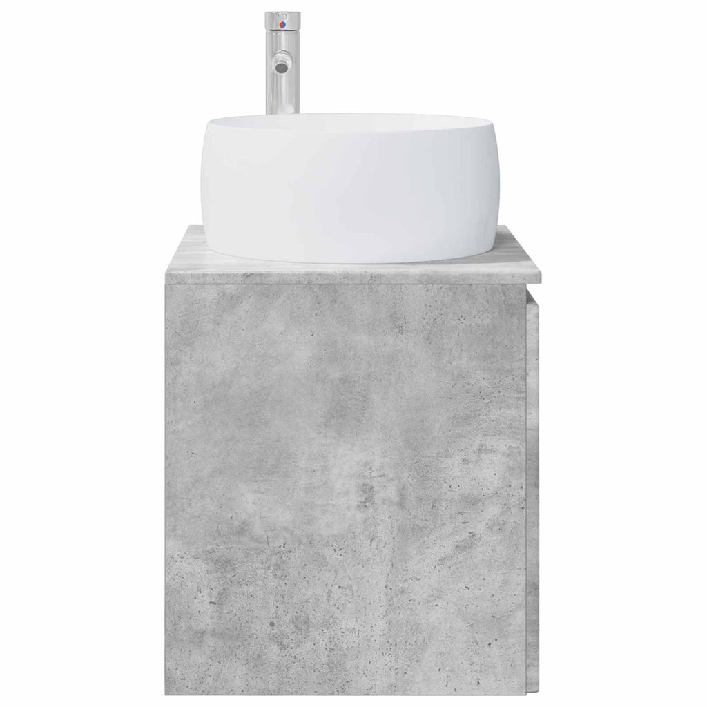 vidaXL Umywalka ścienna z szafką Betonowy szary 49,5 x 44,5 x 66 cm