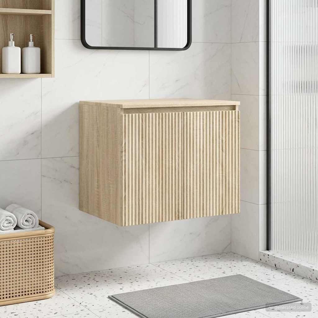 vidaXL Wisząca Szafka Łazienkowa dąb Sonoma 62,5 x 44,5 x 50 cm