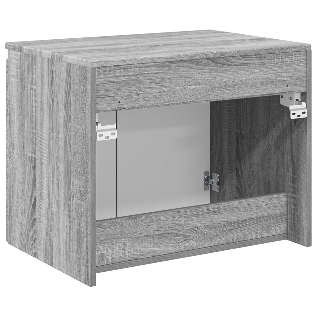 vidaXL Wisząca Szafka Łazienkowa Szary Sonoma 62,5 x 44,5 x 50 cm