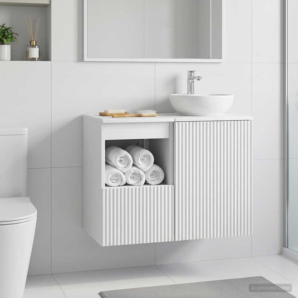 vidaXL Szafka Łazienkowa Biały 30 x 35 x 50 cm Drewno inżynieryjne