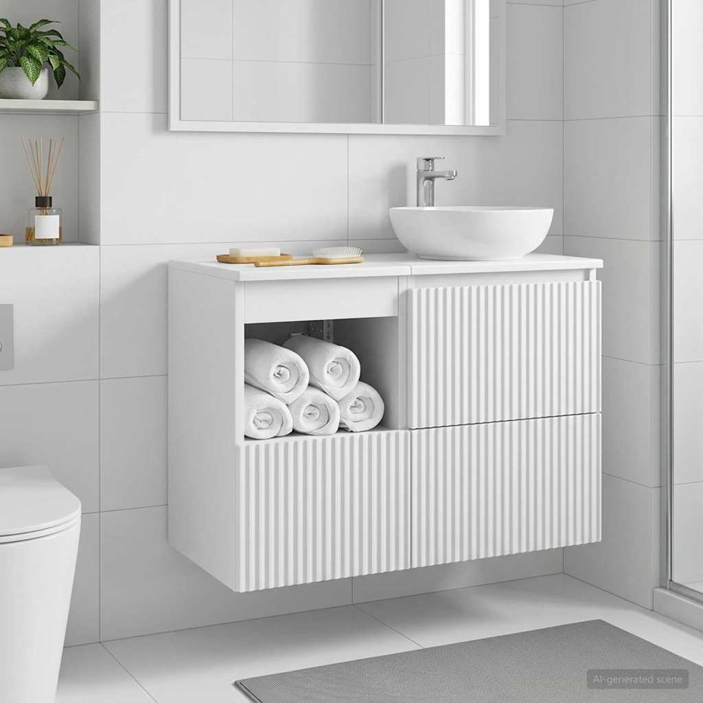 vidaXL Szafka Łazienkowa Biały 30 x 41 x 50 cm Drewno inżynieryjne