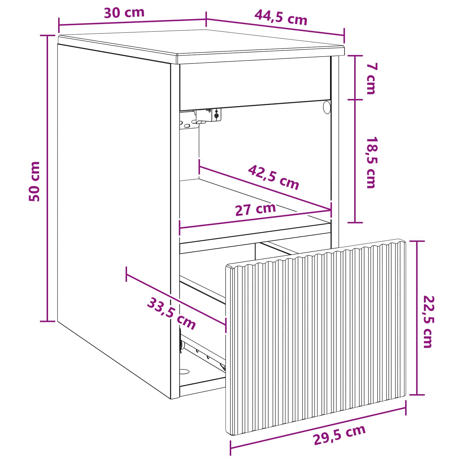 vidaXL Szafka Łazienkowa Biały 30 x 44,5 x 50 cm Drewno inżynieryjne