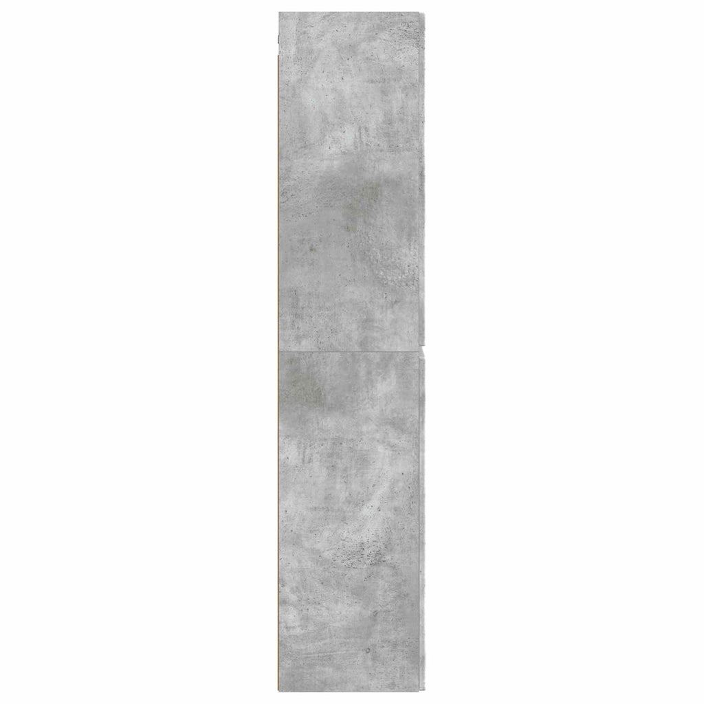 vidaXL Wisząca Szafka Łazienkowa Betonowy szary 33 x 34,5 x 160 cm