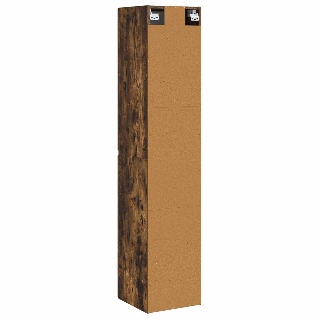 vidaXL Wisząca Szafka Łazienkowa Dąb wędzony 33 x 34,5 x 160 cm