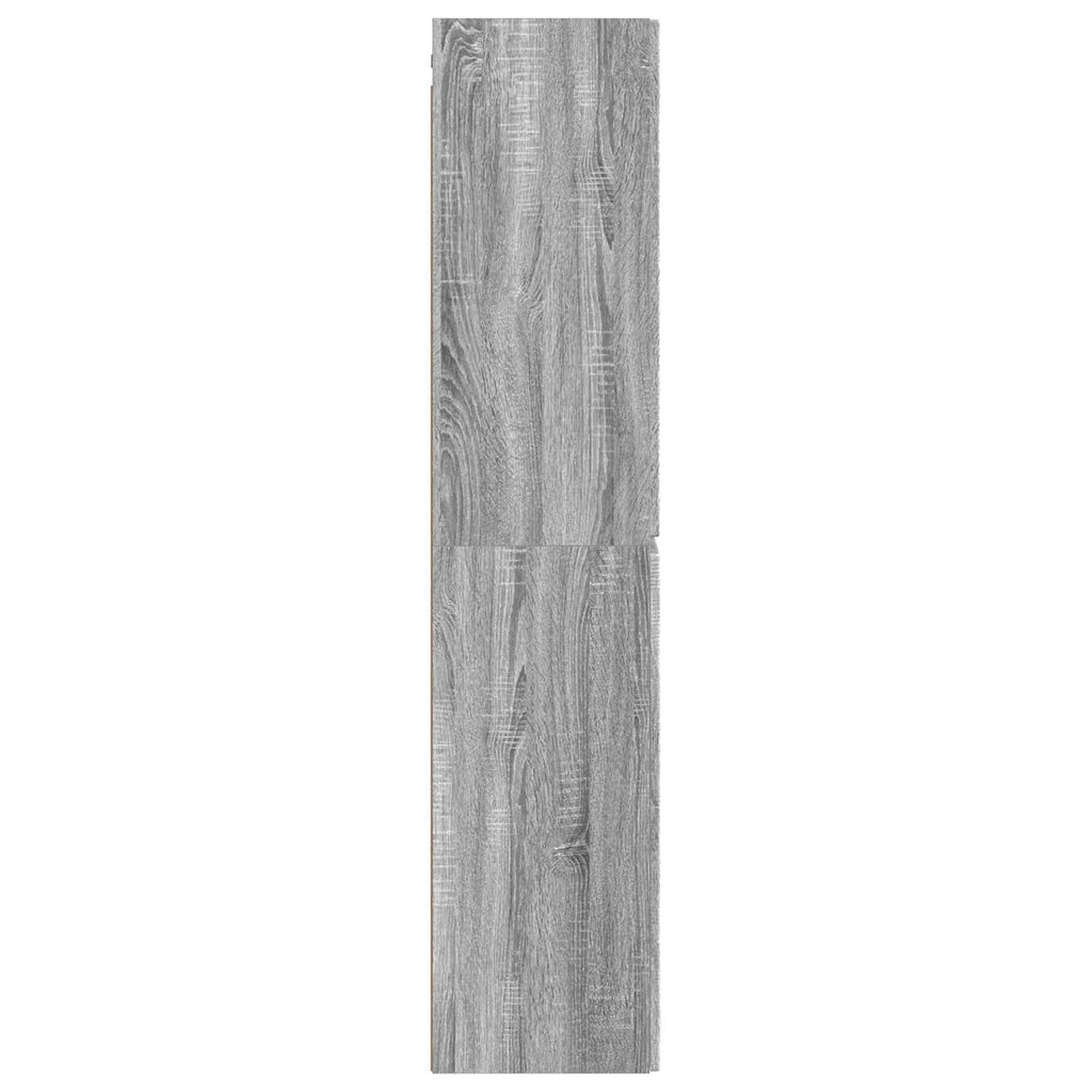 vidaXL Wisząca Szafka Łazienkowa Szary Sonoma 33 x 34,5 x 160 cm