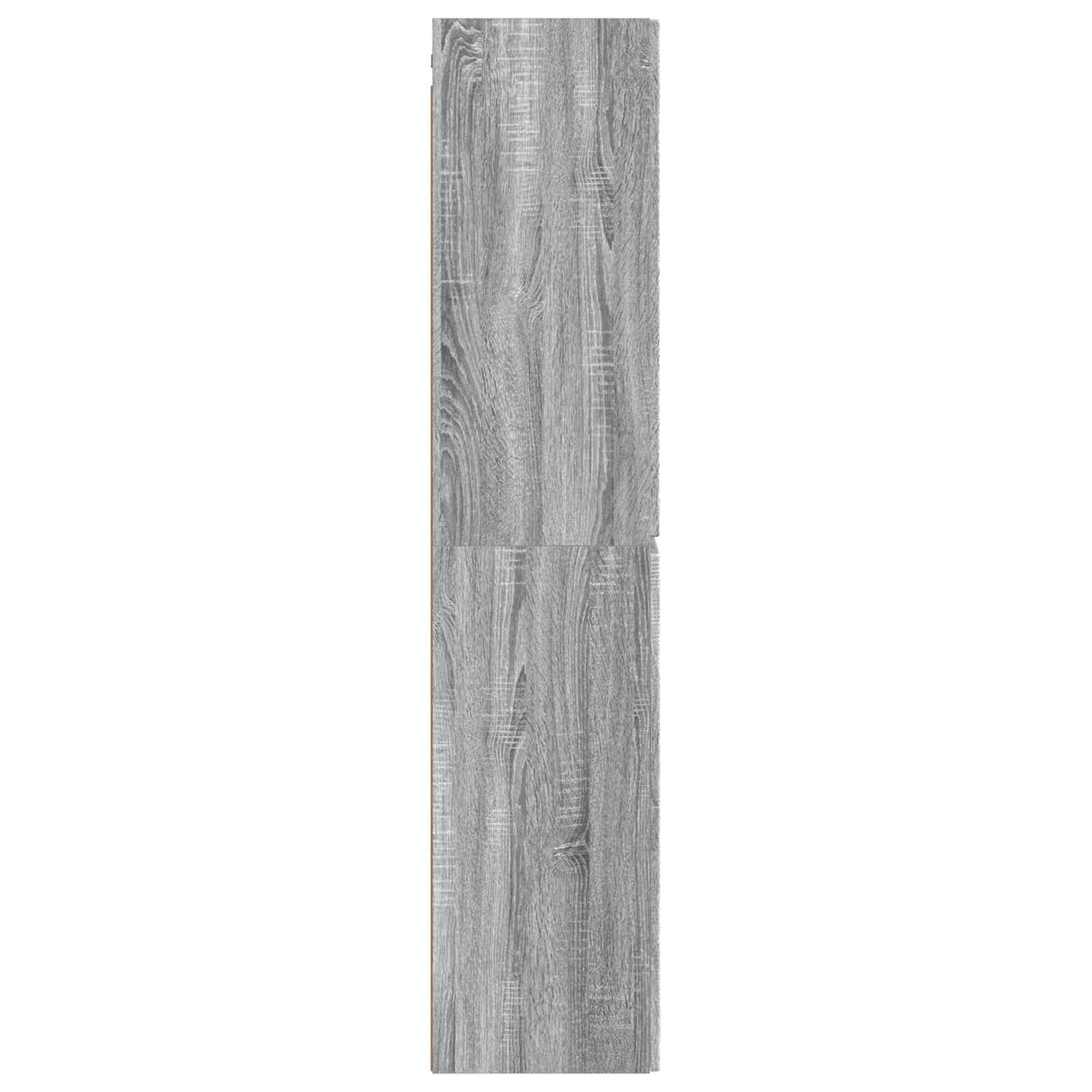 vidaXL Wisząca Szafka Łazienkowa Szary Sonoma 33 x 34,5 x 160 cm