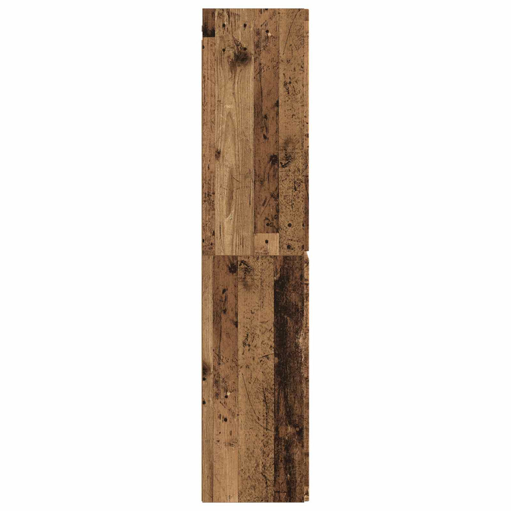 vidaXL Wisząca Szafka Łazienkowa Stare drewno 33 x 34,5 x 160 cm