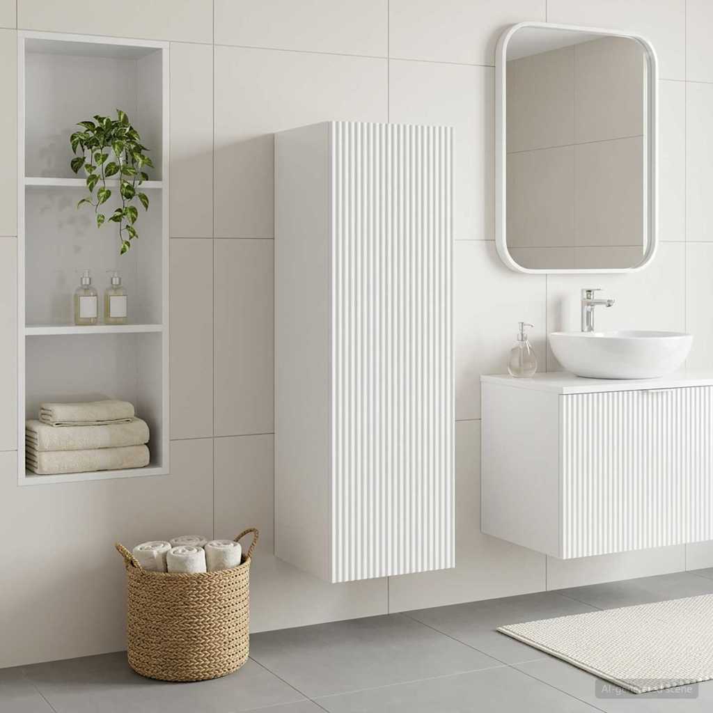 vidaXL Wisząca Szafka Łazienkowa Biały 33 x 34,5 x 100 cm