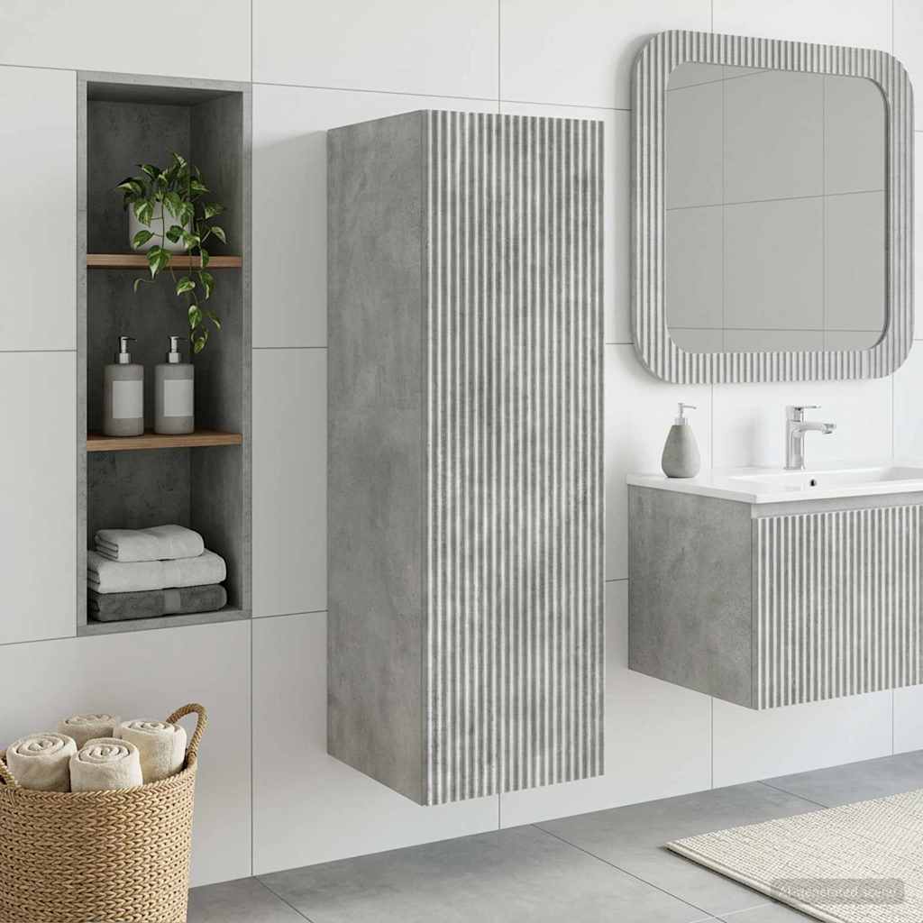 vidaXL Wisząca Szafka Łazienkowa Betonowy szary 33 x 34,5 x 100 cm