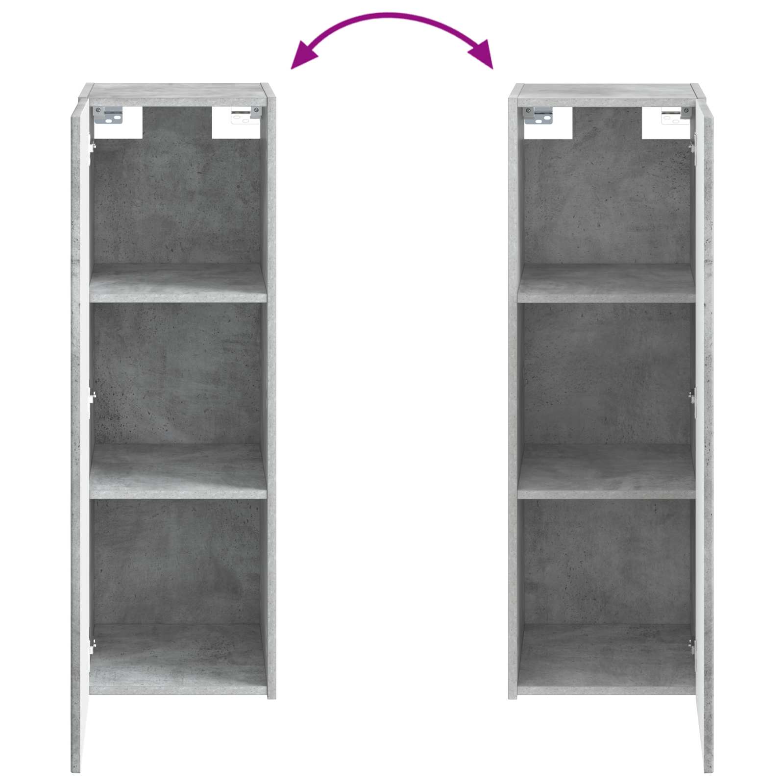 vidaXL Wisząca Szafka Łazienkowa Betonowy szary 33 x 34,5 x 100 cm