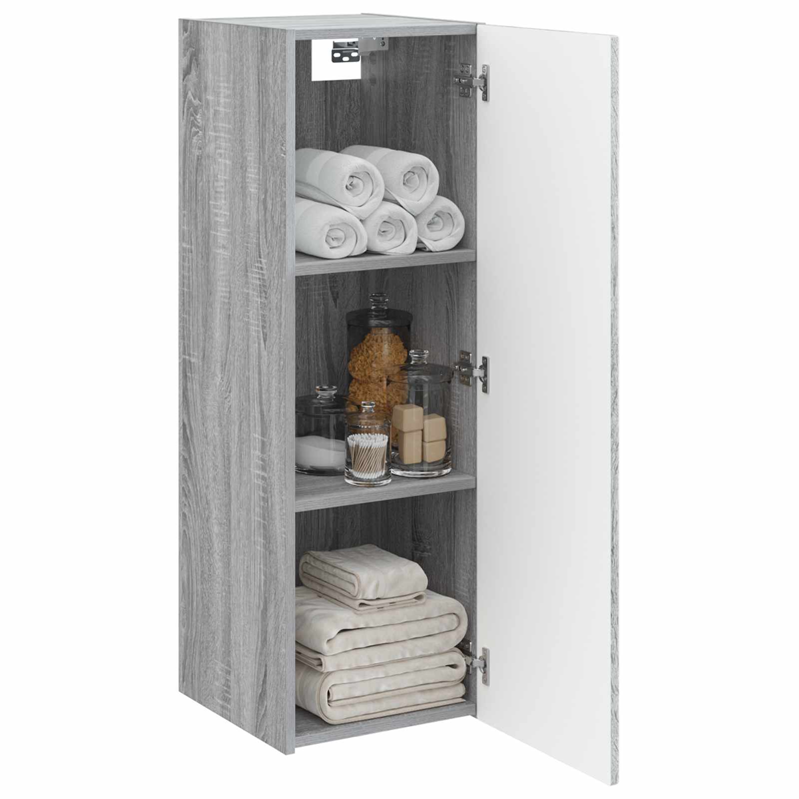 vidaXL Wisząca Szafka Łazienkowa Szary Sonoma 33 x 34,5 x 100 cm
