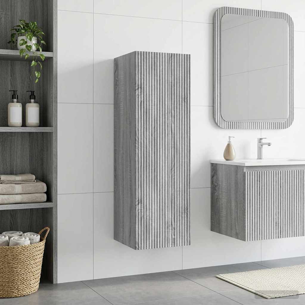 vidaXL Wisząca Szafka Łazienkowa Szary Sonoma 33 x 34,5 x 60 cm