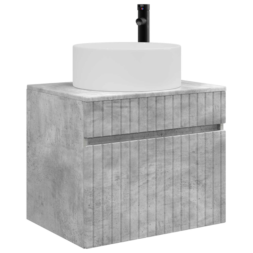 vidaXL Wisząca Szafka Łazienkowa Betonowy szary 59 x 44,5 x 50 cm