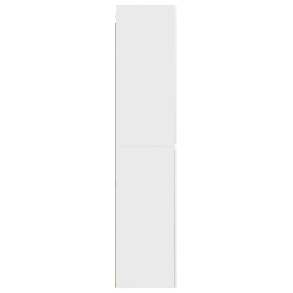 vidaXL Wisząca Szafka Łazienkowa Biały 33 x 34,5 x 160 cm