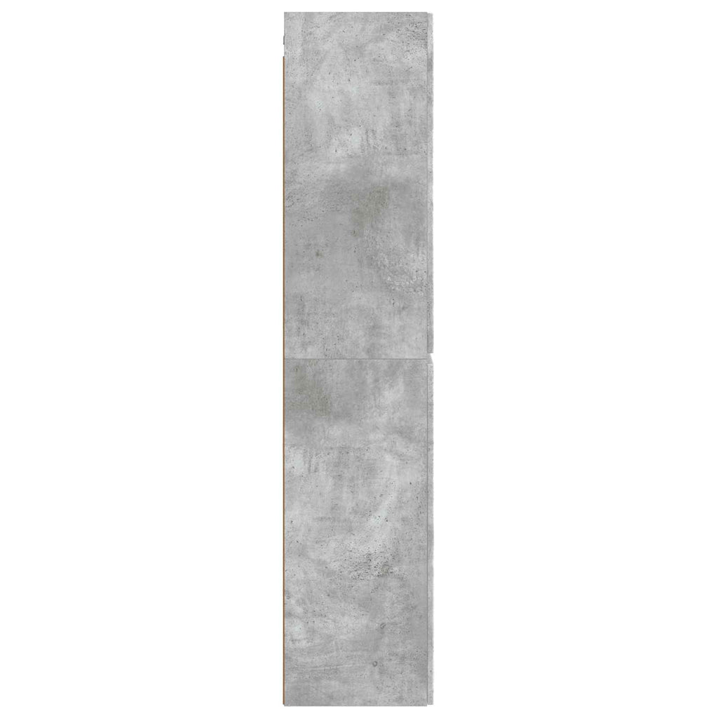 vidaXL Wisząca Szafka Łazienkowa Betonowy szary 33 x 34,5 x 160 cm